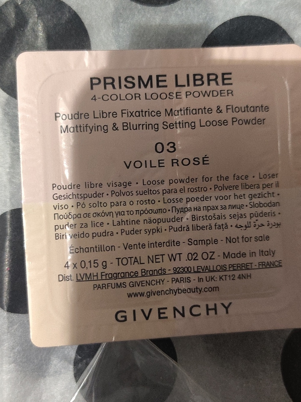 Givenchy Prisme Libre 03Color Loose Powder — Voile Rosé Small Size - Picture 7 of 7